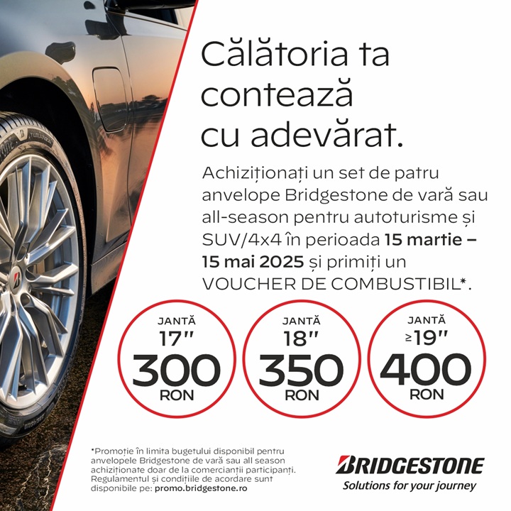 Promotie anvelope Bridgestone