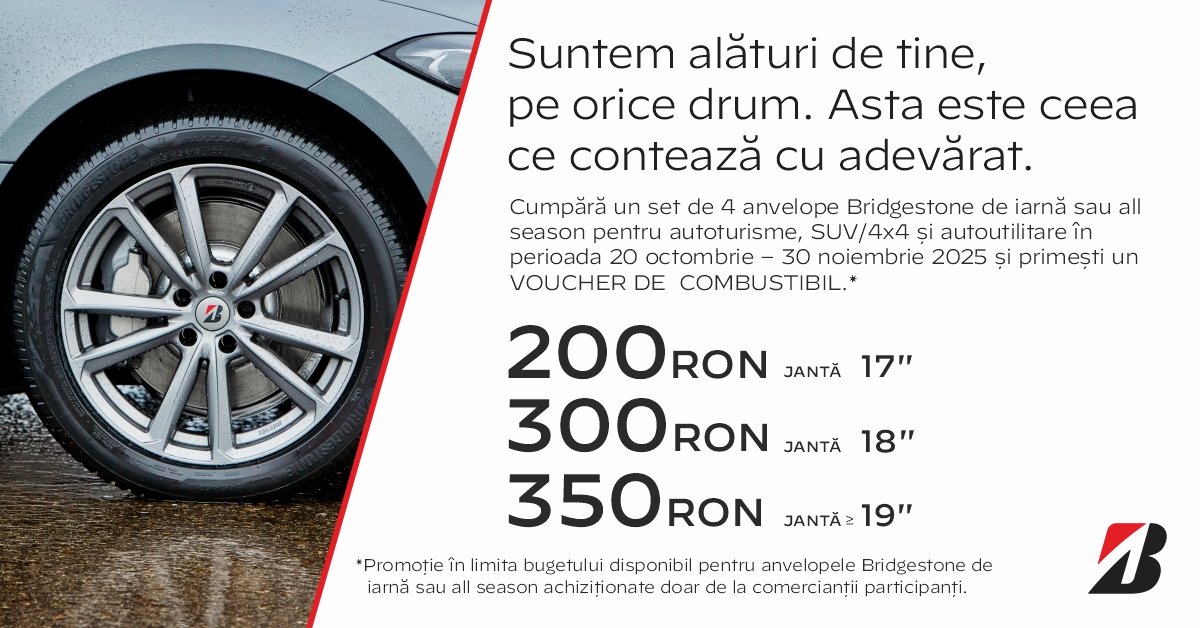 Promotie anvelope iarna Bridgestone