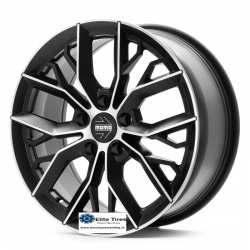 Jante aliaj MOMO MASSIMO MATT BLACK POLISHED CB72.3 7.5X17 5X108 ET50