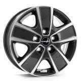 Jante aliaj BORBET CWG MISTRAL ANTHRACITE GLOSSY POLISHED 6X16 5X118 ET68 71,1